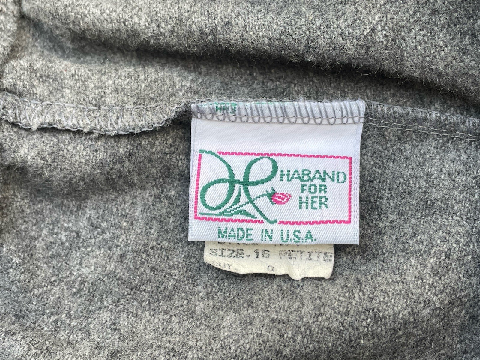 Vintage 80s/90s Haband for Her Polyester Pants Sz 16p USA Made Elastic Waist