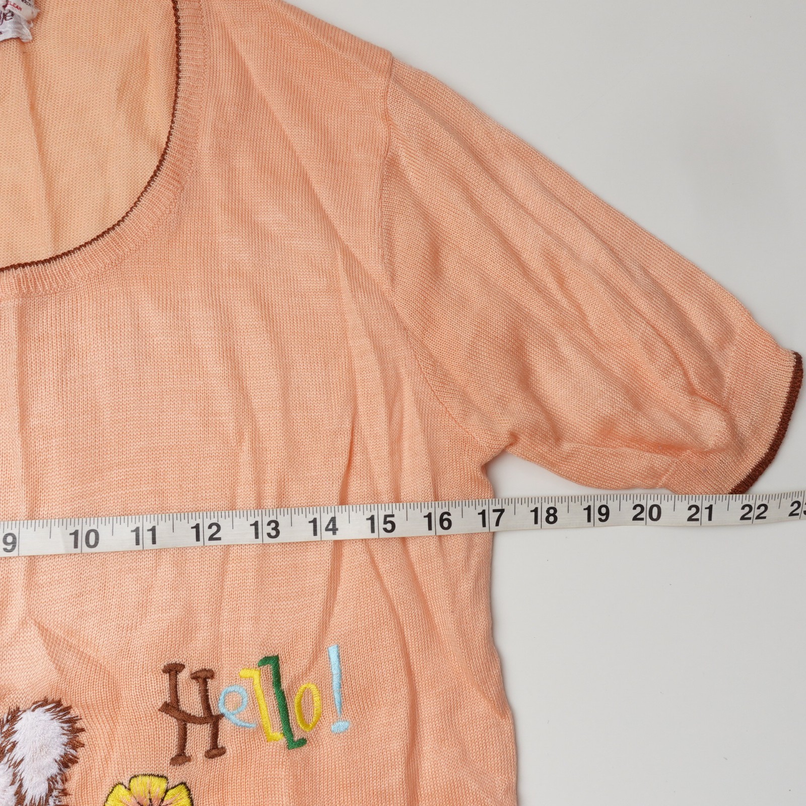 Vintage 60s 70s Rochelle California Dog Puppy Sweater Womens Medium Knit Embroid