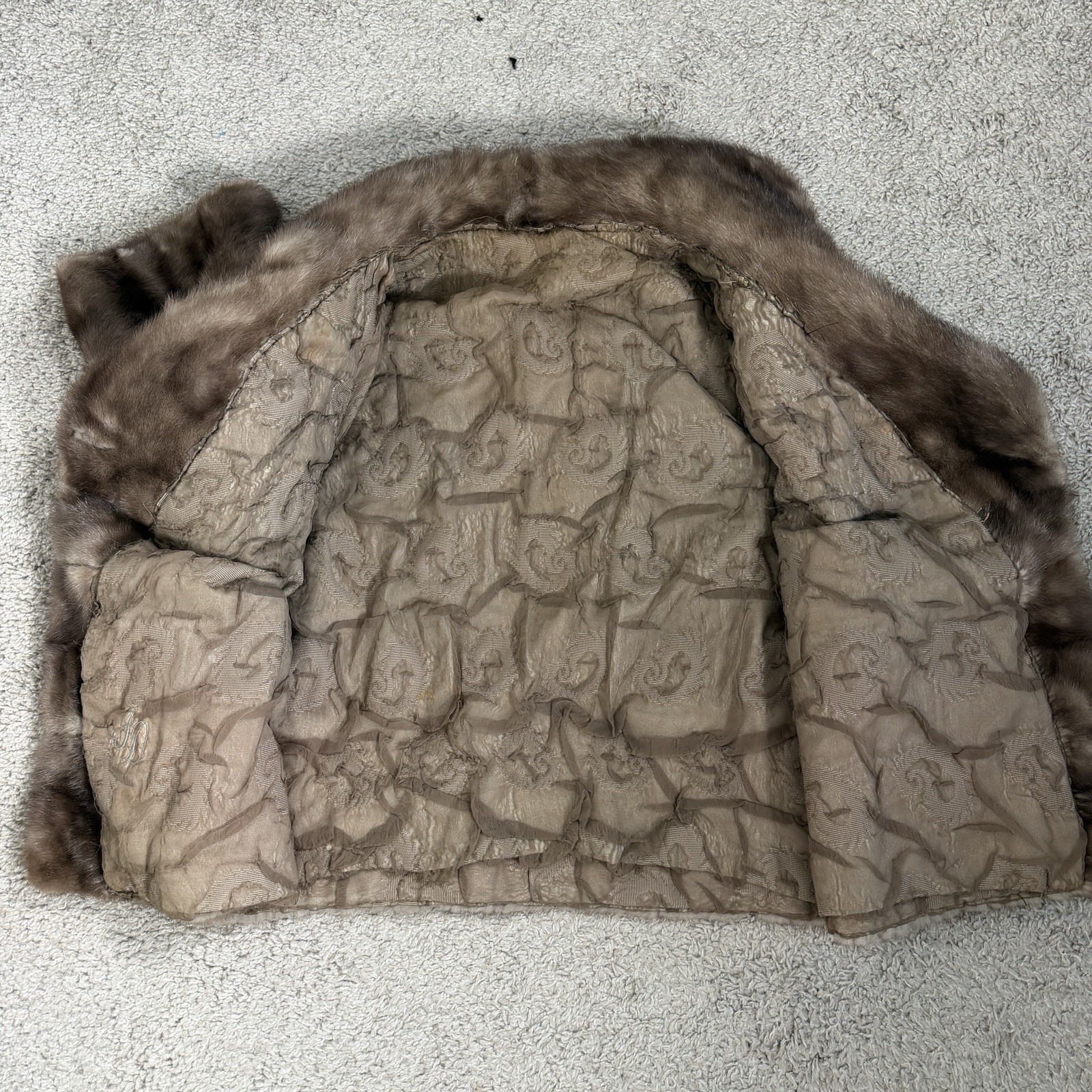 Vintage 1960s 70s Fur Genuine Mink Fur Coat Salon Old Money Mob Size S/M