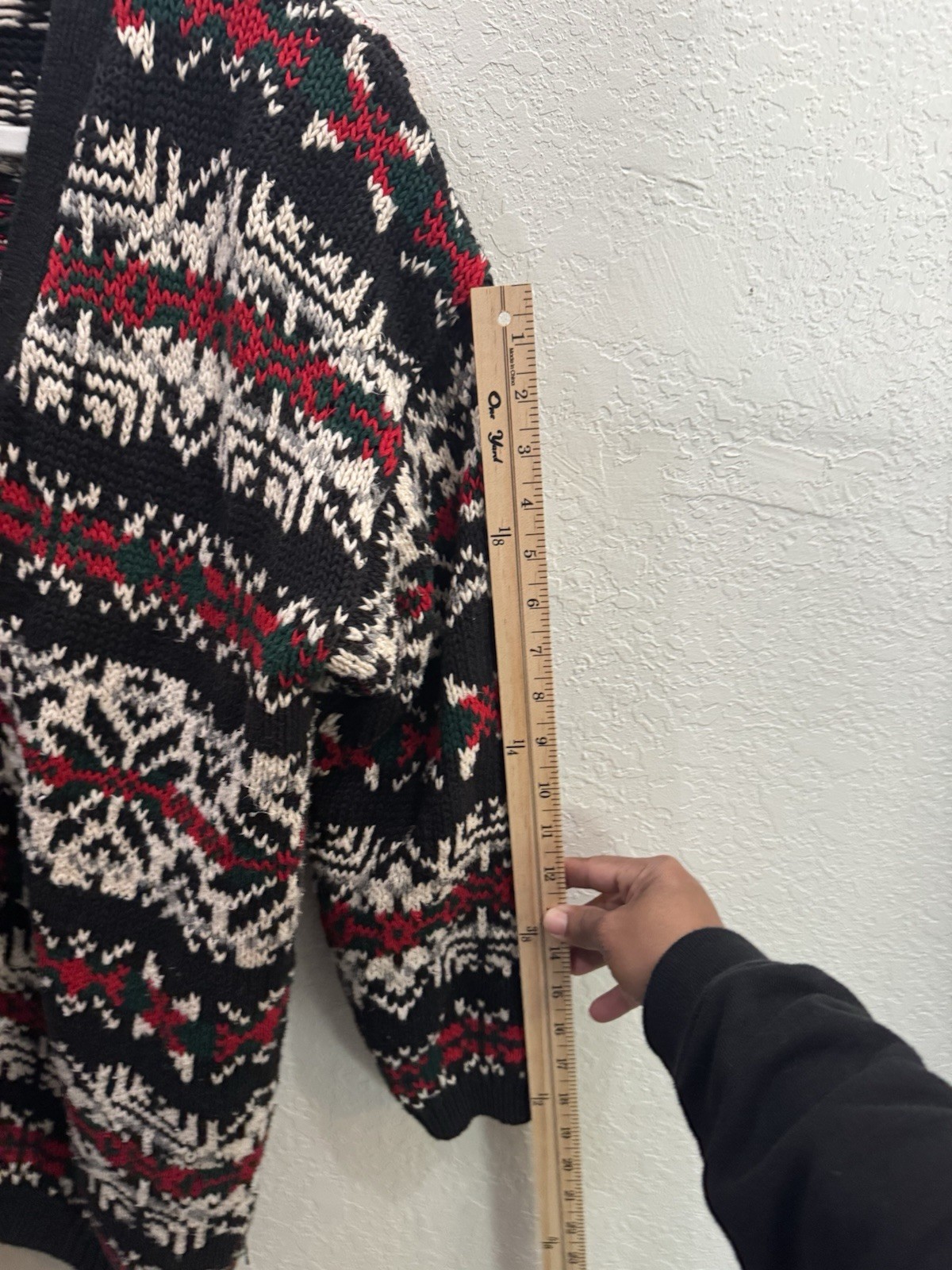 VTG Marsh Landing Coax Chunky Knit Cardigan Sweater Cottagecore Fairy Black L