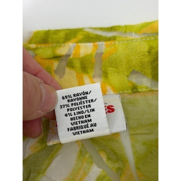 Ruby Rd Yellow, Mother of Pearl Button Down LS, Casual Dress, Women’s Sz 18