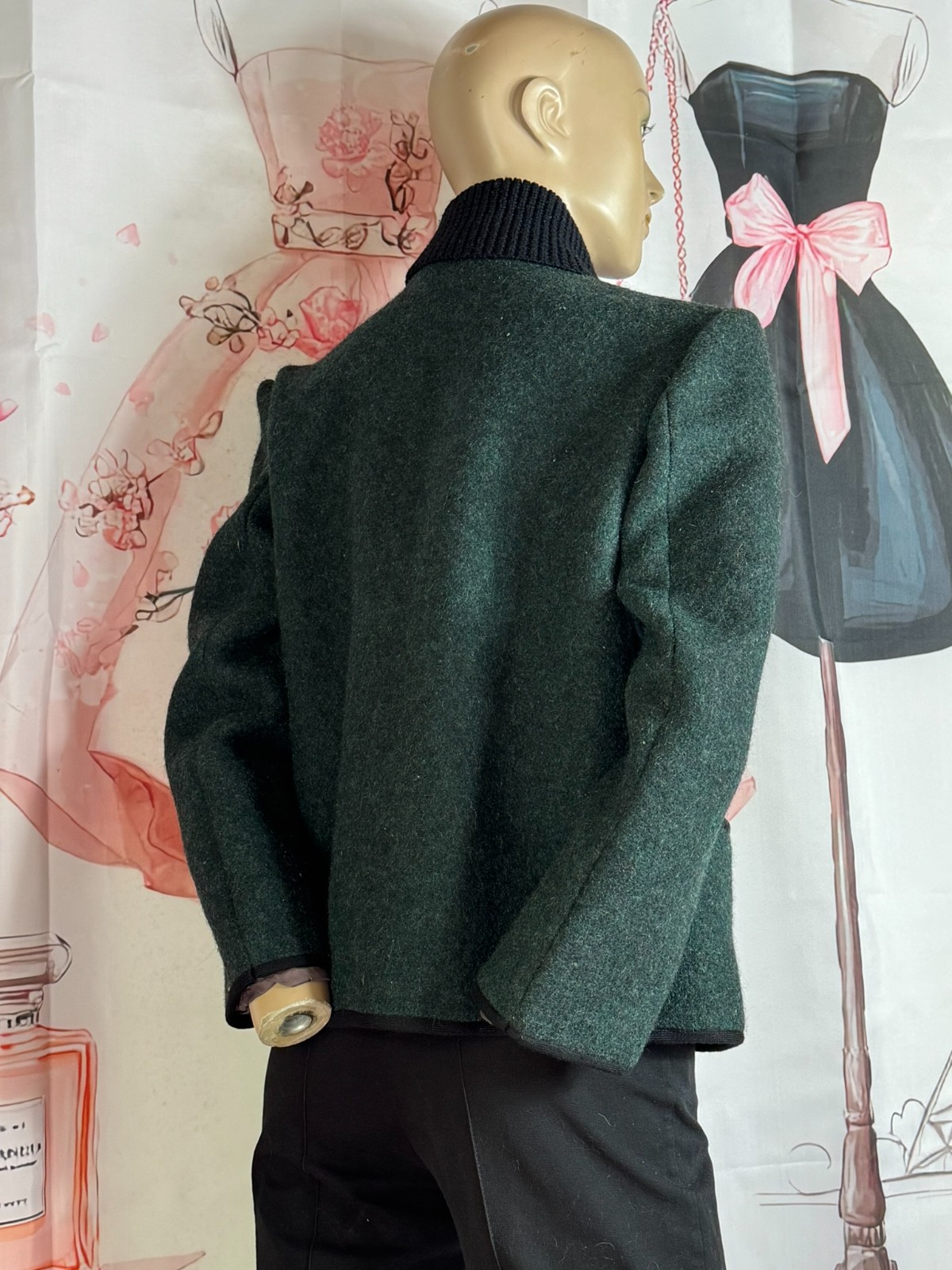 Walkloden jacket virgin wool costume jacket handmade unisex size 38/40 S/M