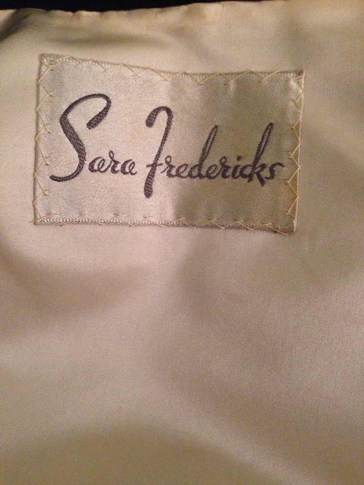 Vintage 60’s Sarah Fredericks Black Velour Moire Dress Suit