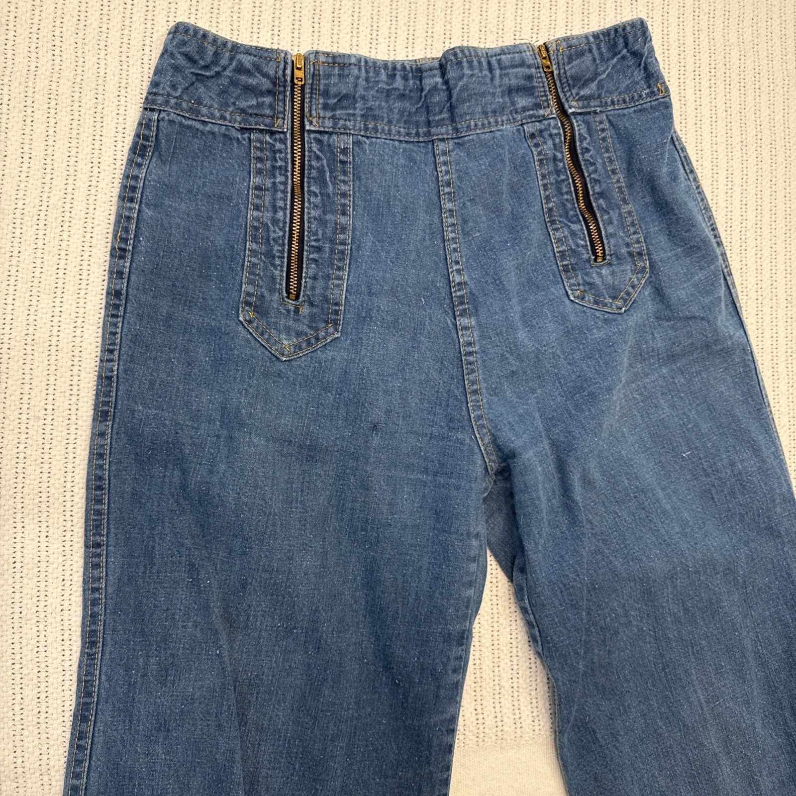 Vintage 70s Rappers Flared Bell Bottom Denim Jeans Women’s 28 X30 Medium