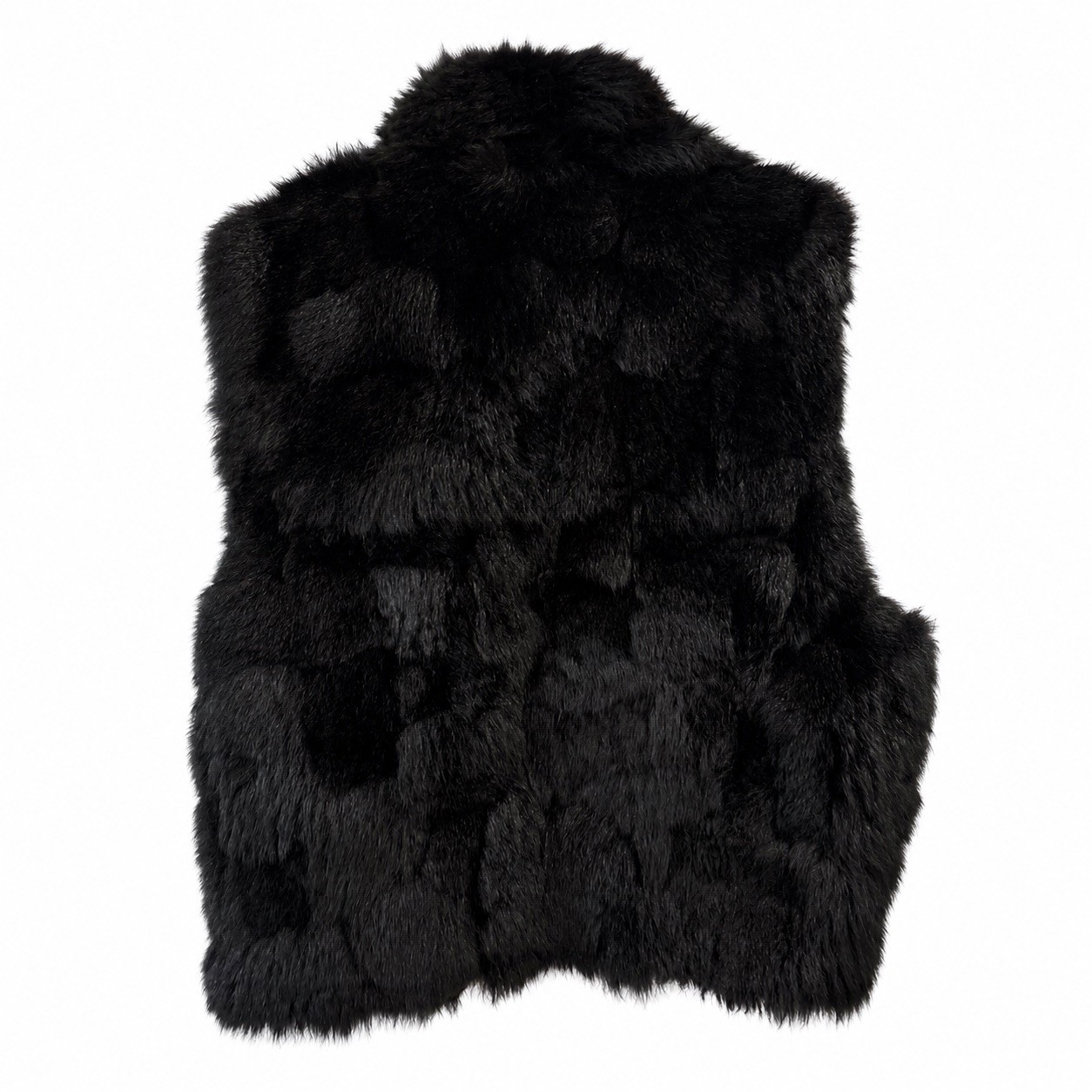 Vintage Andrew Marc Black Dyed Opossum Fur New Zealand Hipster Gypsy Vest L