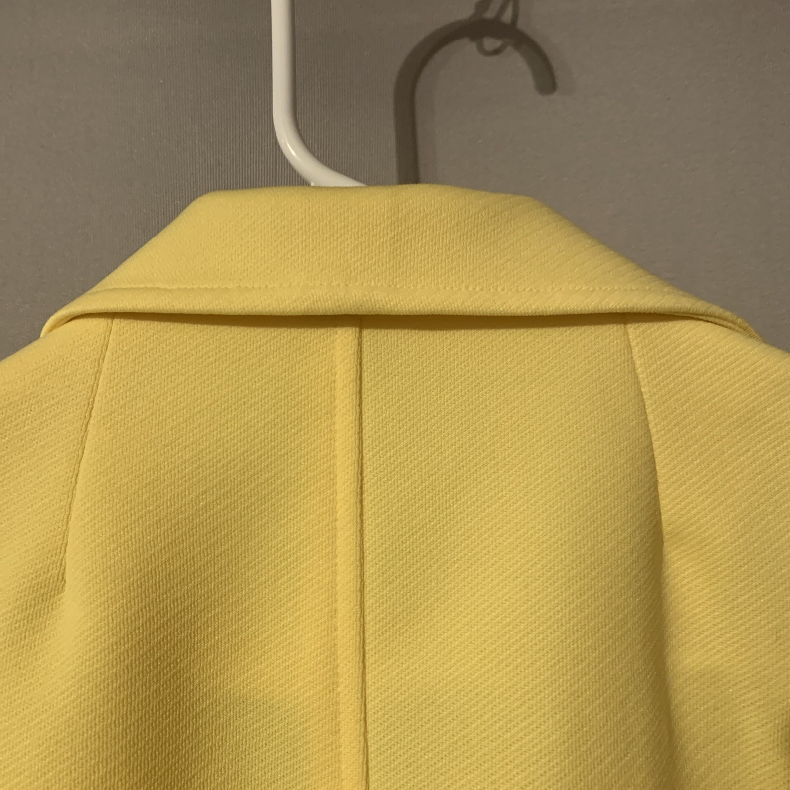 Vtg 60s 70s Alex Garay Trevira Banana Yellow Blazer Jacket Office Siren Disco