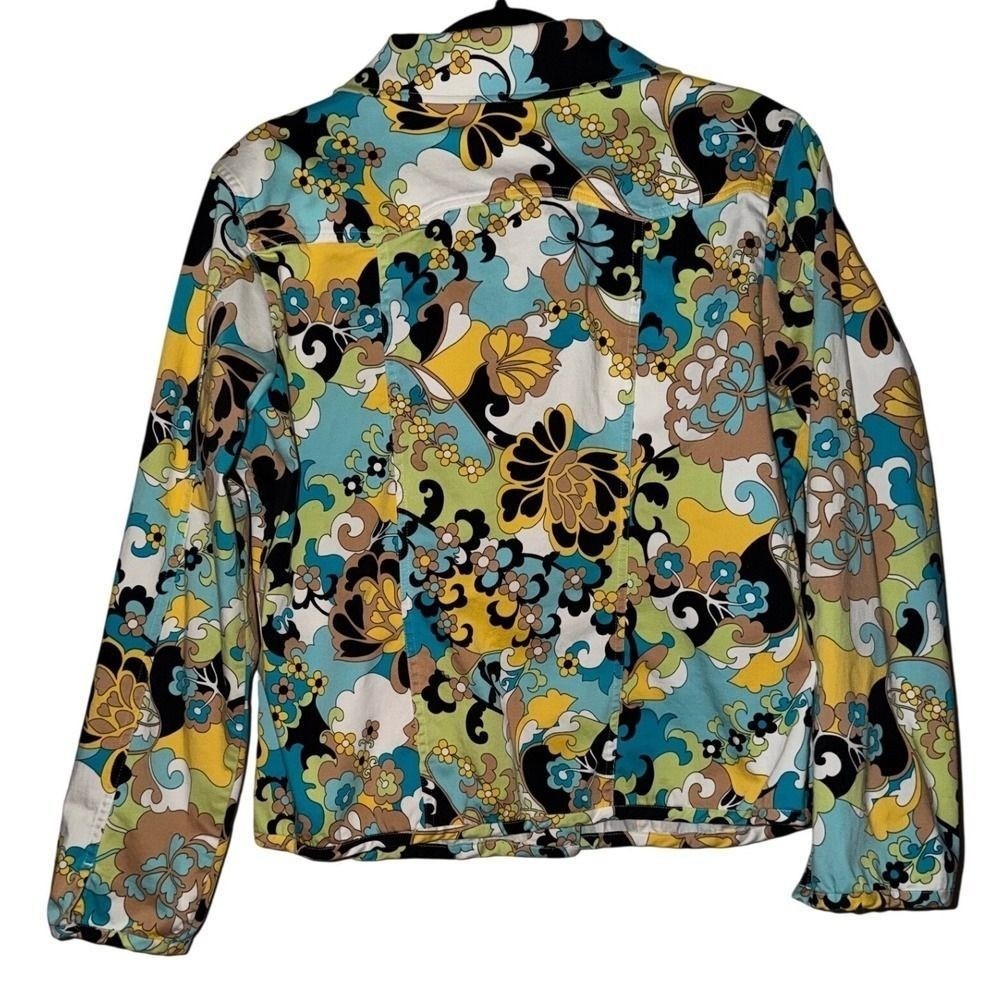 Acorn Vintage XL Psychedelic Floral Print Button Up Jacket