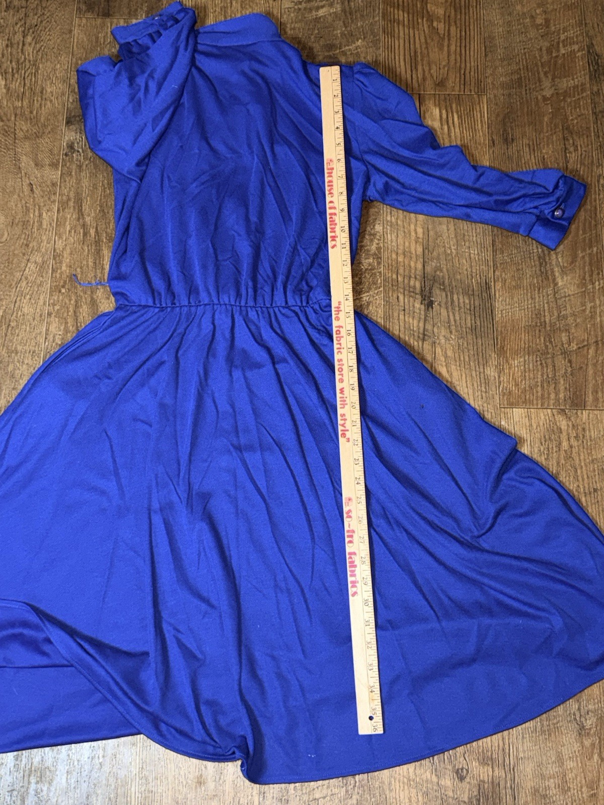 California Looks Collared Swing Mod Blue 60s Dress Size Medium Women’s Fashion