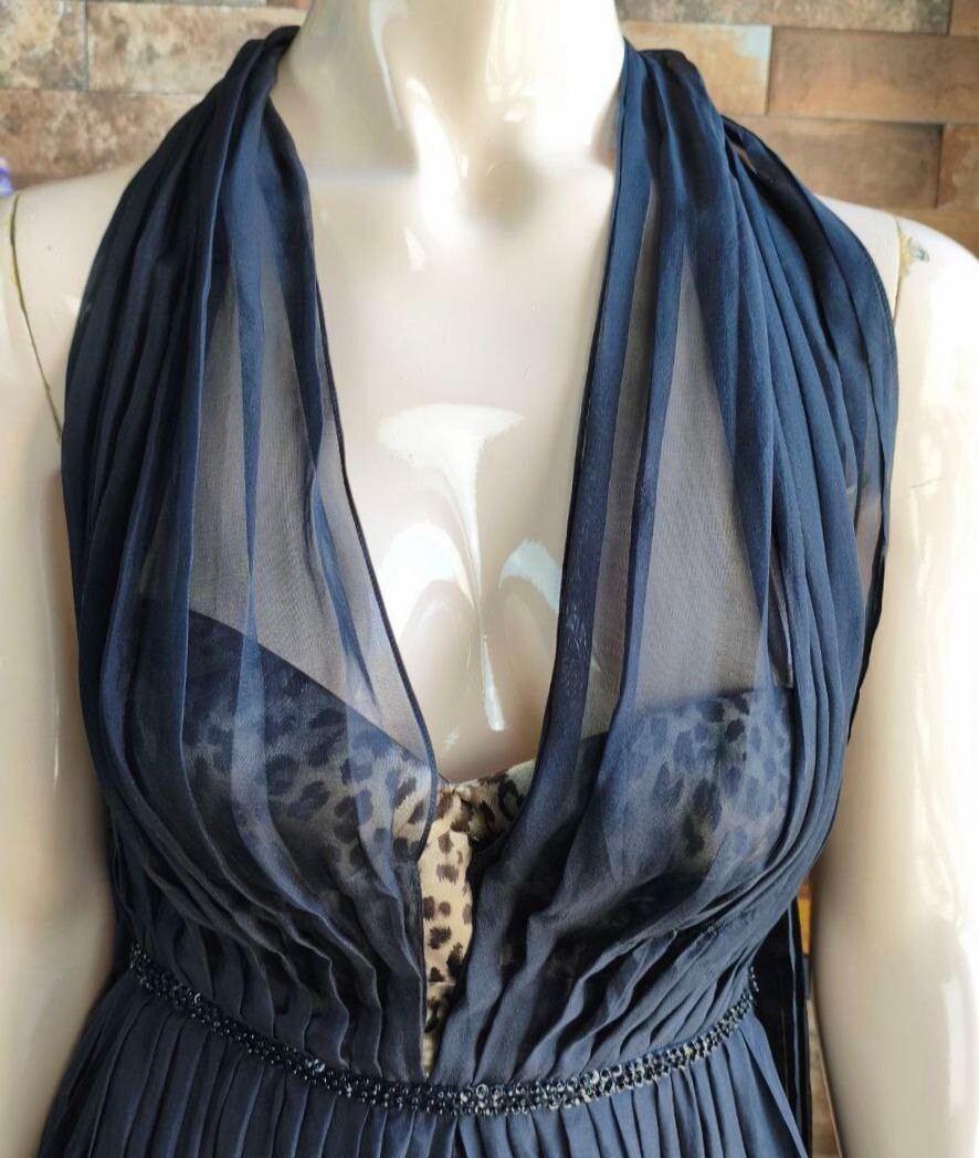 Vintage Silk Layered Evening Dress on Leopard Base Collection 2008 Size 1