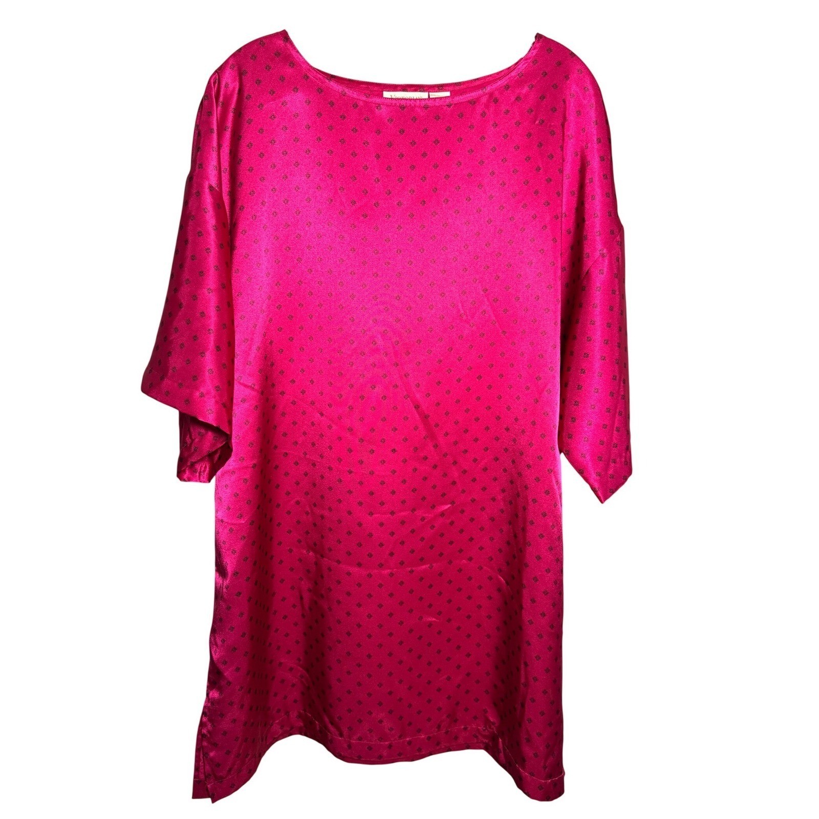 Victoria’s Secret Nightshirt Womens L Pink Satin Gold Label Vintage Sleepwear