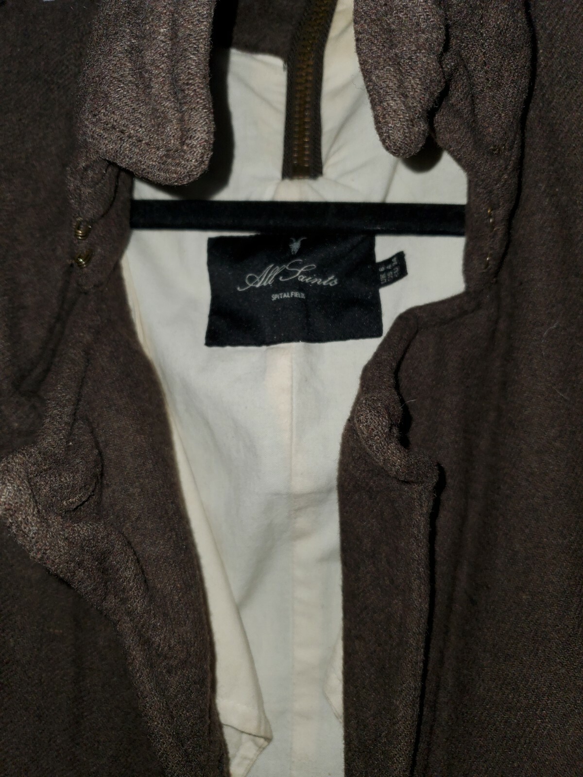 ALL SAINTS SPITALFIELDS Wired BERIZLO COAT UK SIZE 6, US 4, EU 34