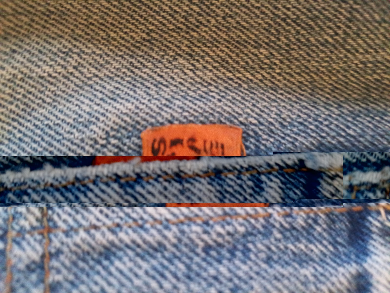 Vintage Levi’s Big E Orange Tab Denim Jean Shorts Talon 42 Zipper