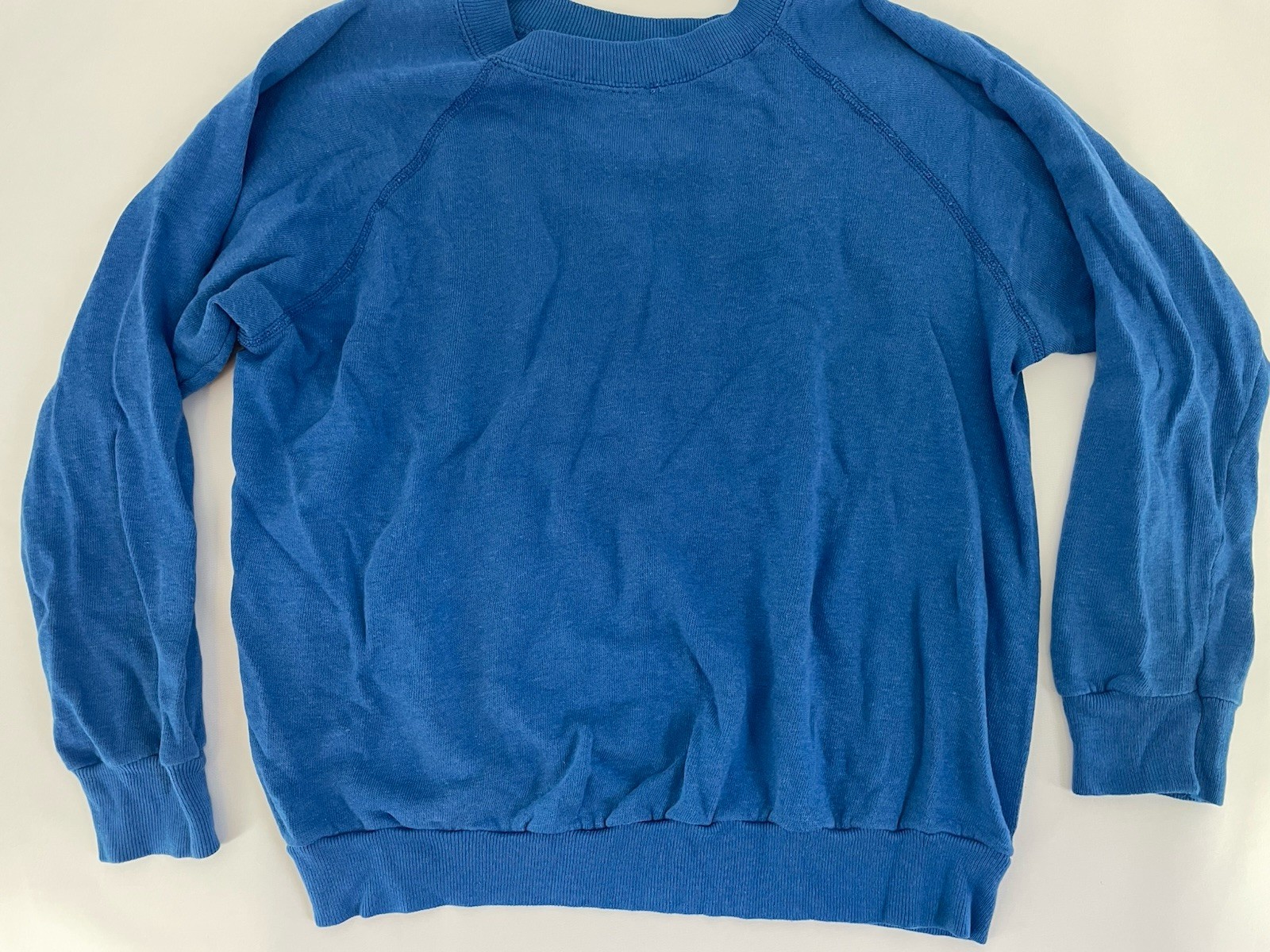 Vintage Threadbare Royal Blue Sweatshirt M Soft Acrylic Cotton Blend