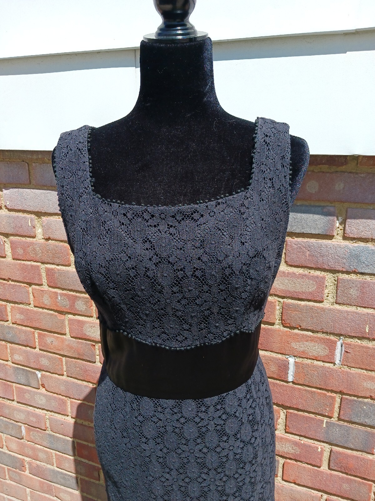1960s Joan Leslie Lace Dress Little Black Dress UNION MADE Metal Zipper Vintage