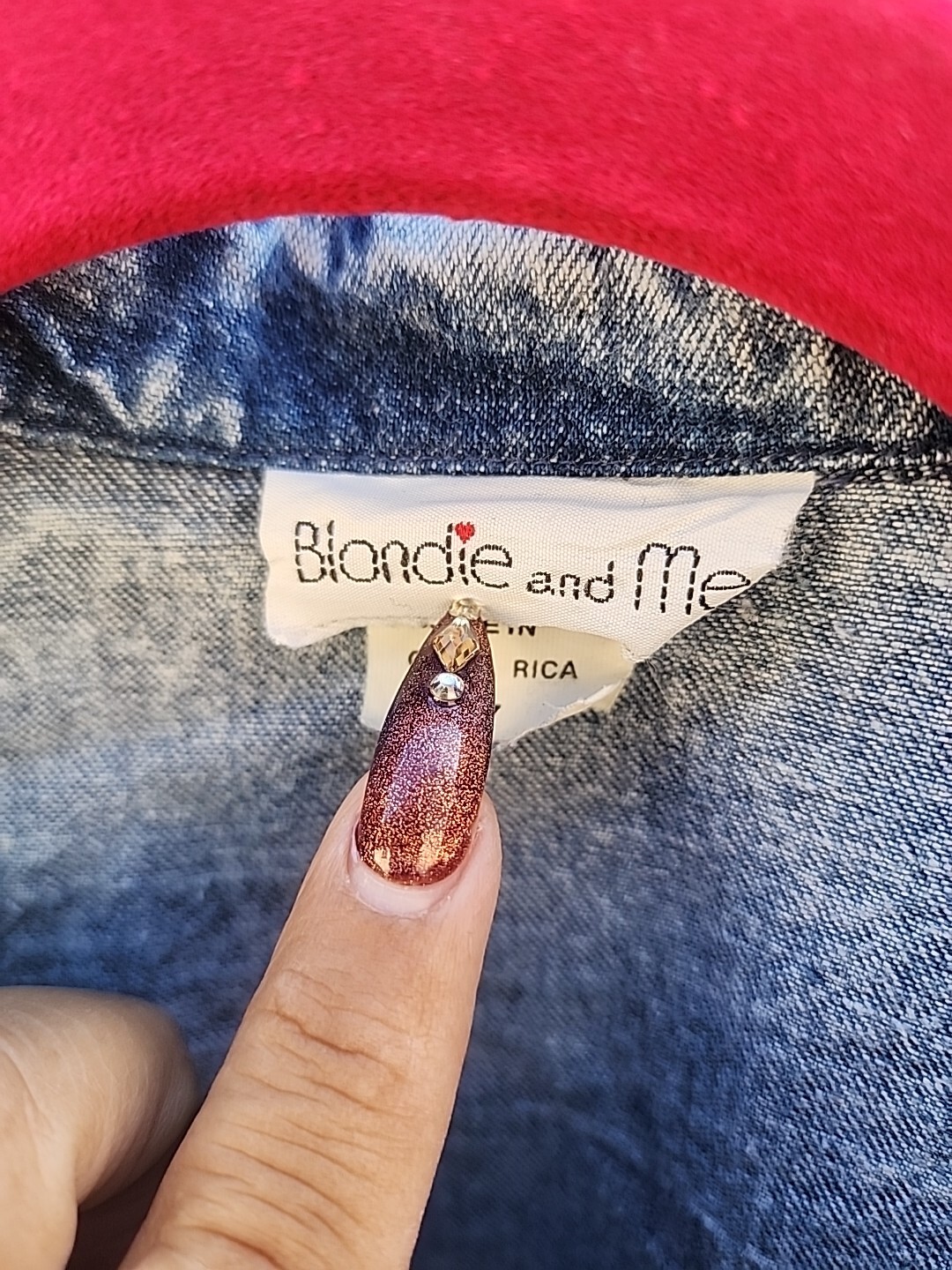 Vintage Blondie And Me Acid Wash One Piece Dress Size 9/10