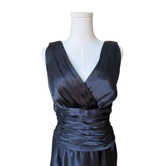 Vintage Maggy Boutique V Neck Ruched Cocktail Dress Size 6 V Neck Marilyn Monroe