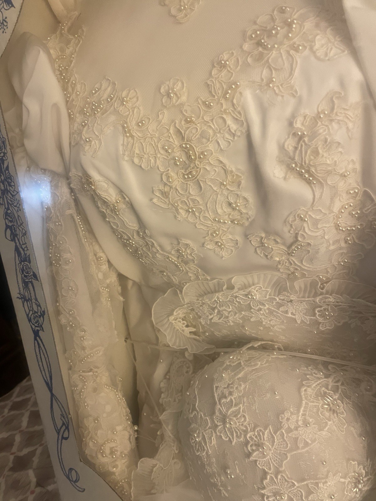 Vintage Jack Diamond 2-Piece Wedding Gown Dress with Hat Dry Cleaning Jewel