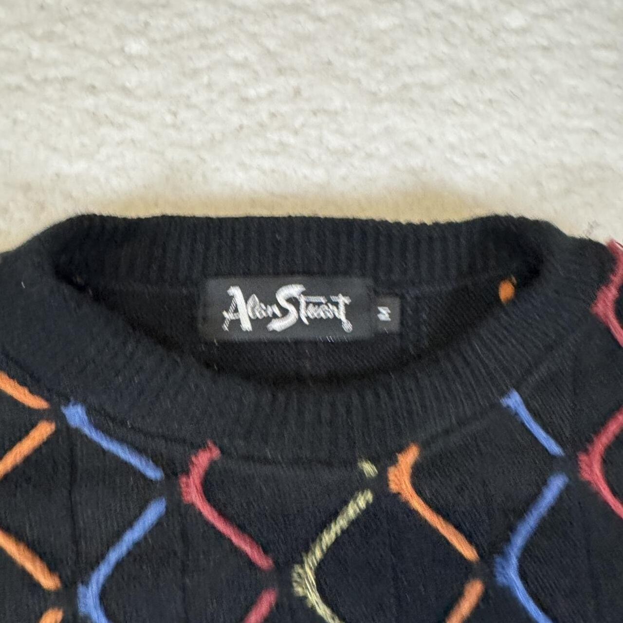 Vintage 80s/90s Colorful Stitched Knit Sweater • M