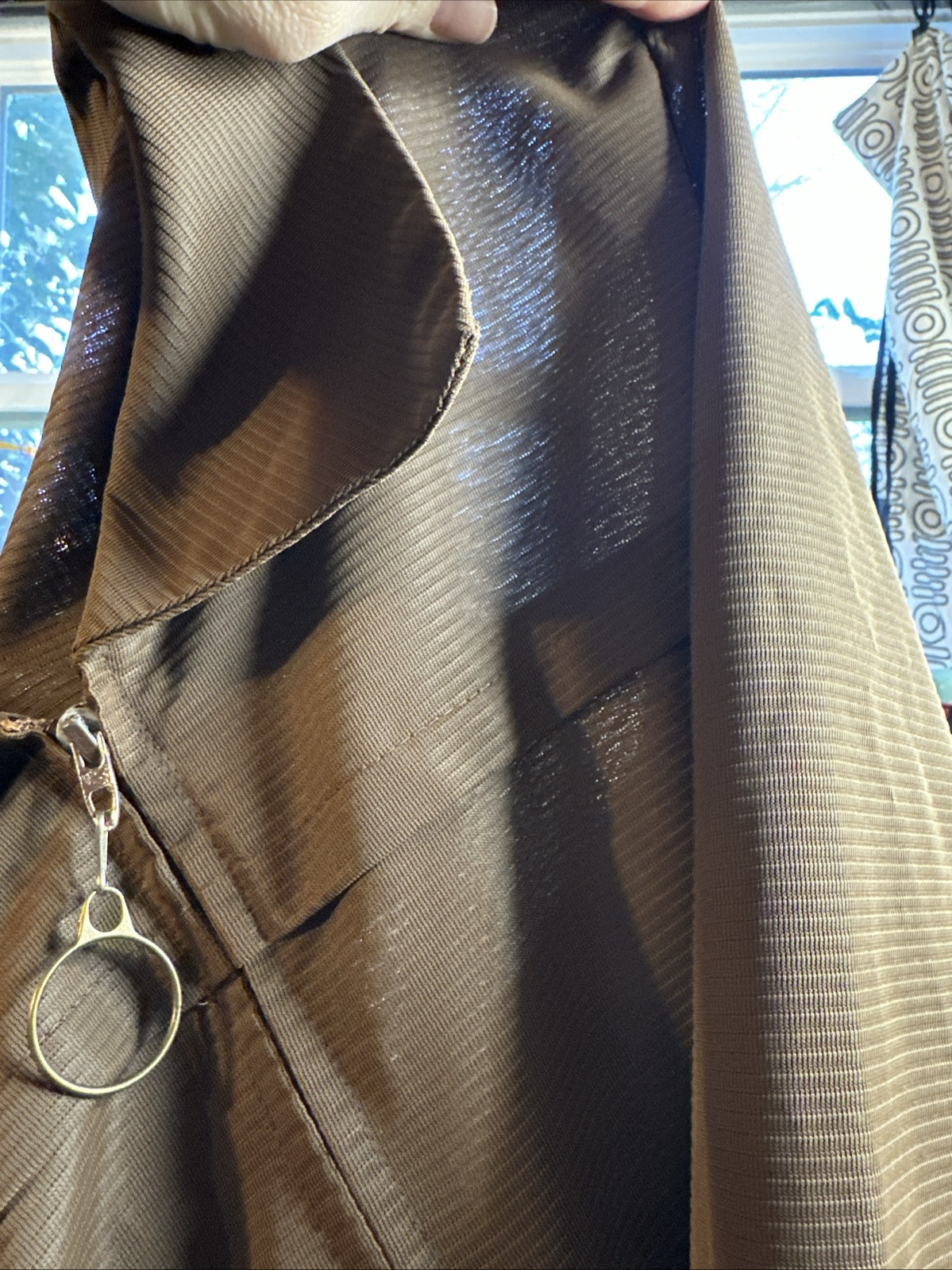 Vintage Shane Uniform Co. Shirt L-71283 Brown Talon Zip up Cover up