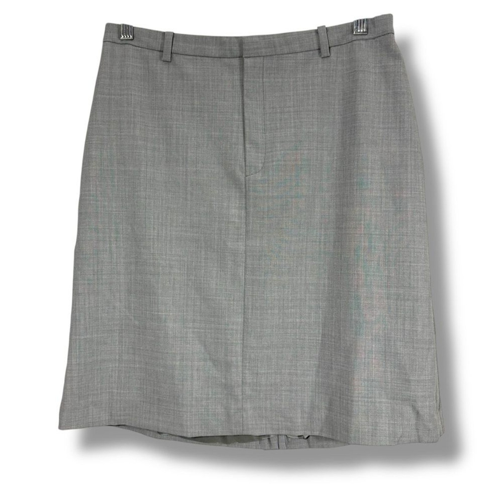Vintage Gap A-Line Gray Wool Blend Skirt Stretch Tailored Professional Womens 4
