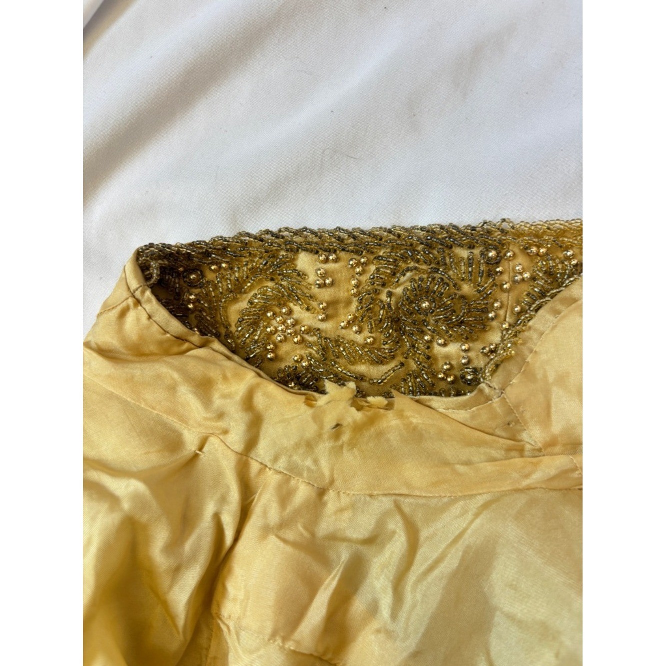 Vintage 60’s Heavy Gold Sequin and Bead Embellished Top with Bead Tassels
