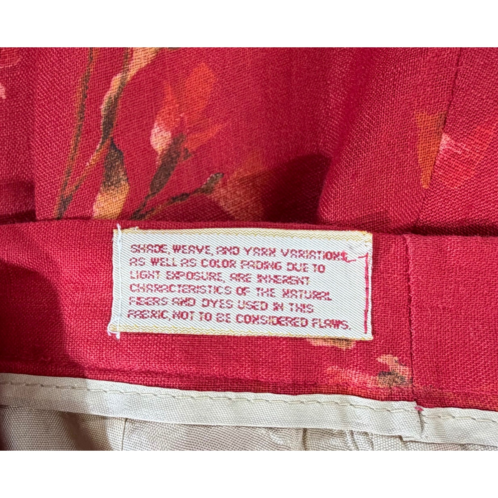 Corbin Collection Maxi Skirt 27×40 Dark Red Floral Vintage 90s Cottage Romantic