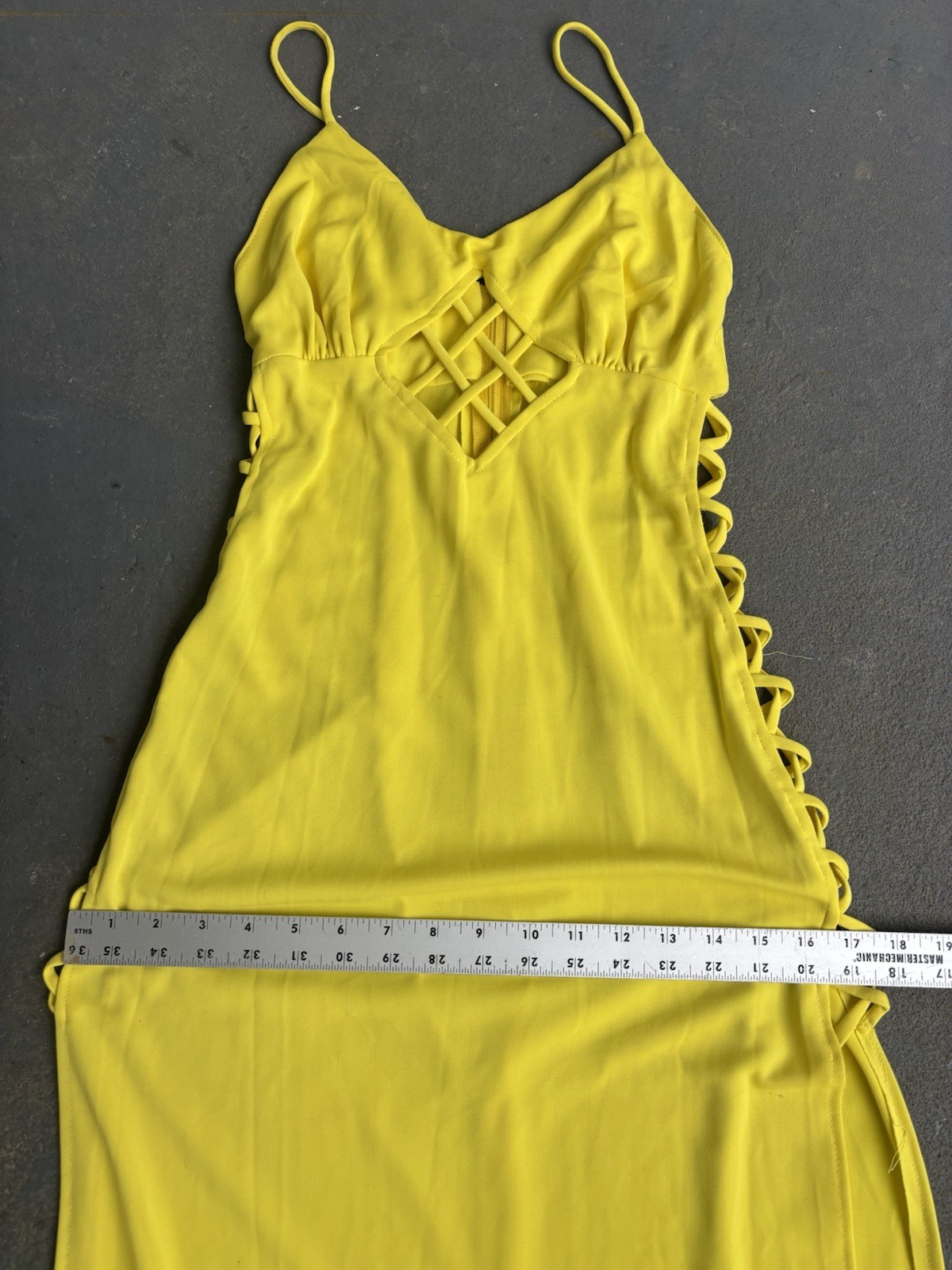 70s Vtg Funky Brand SEXY Cutout Laces Fitted Maxi Dress.small.summer