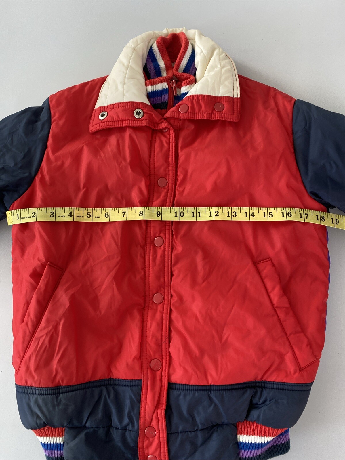 Vintage Johnny Colorado Jacket Red/Blue/White/Purple Youth Size Small Coat