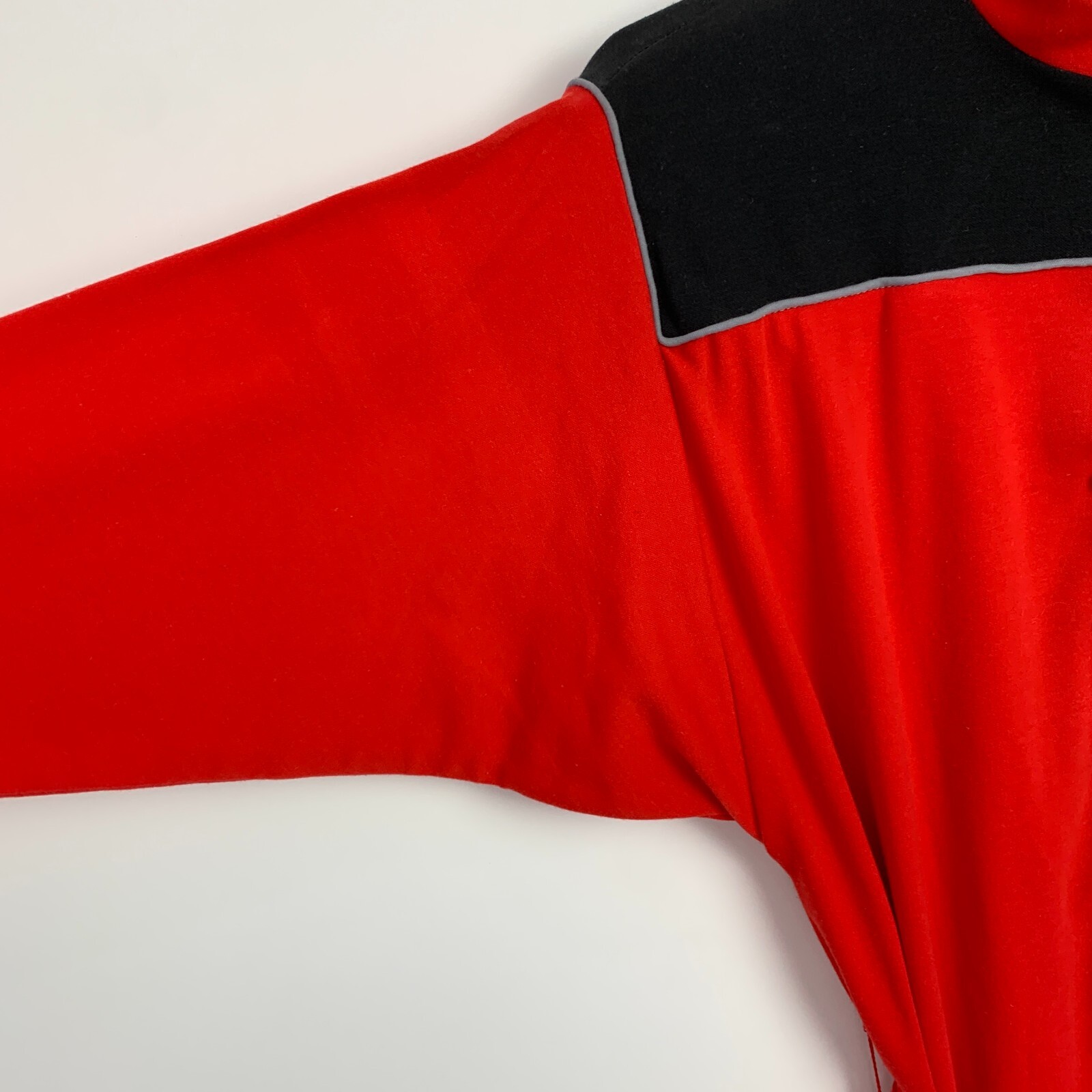 Vintage 70s Toni Todd Red Black Jersey Mod Go Go Shirt Dress Bust 26″