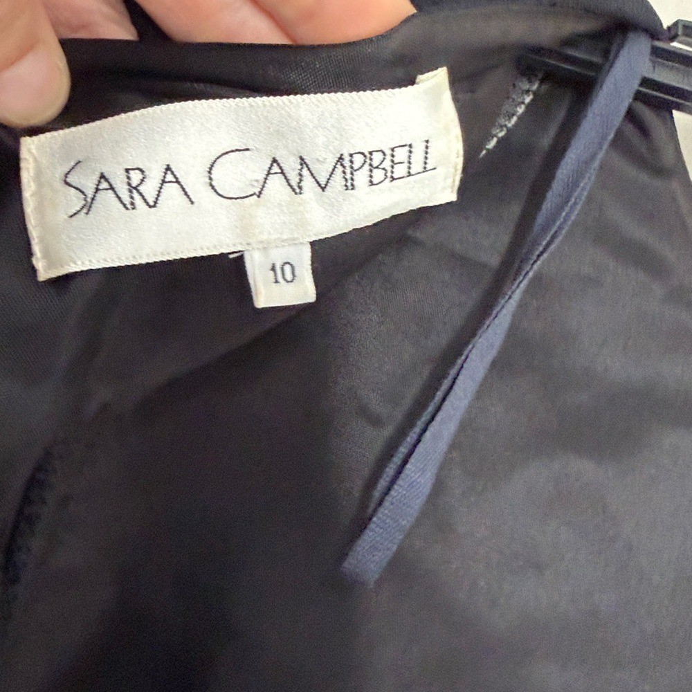 Sara Campbell Vintage Little Black Dress Open Back Bow Detail Mini Dress 10
