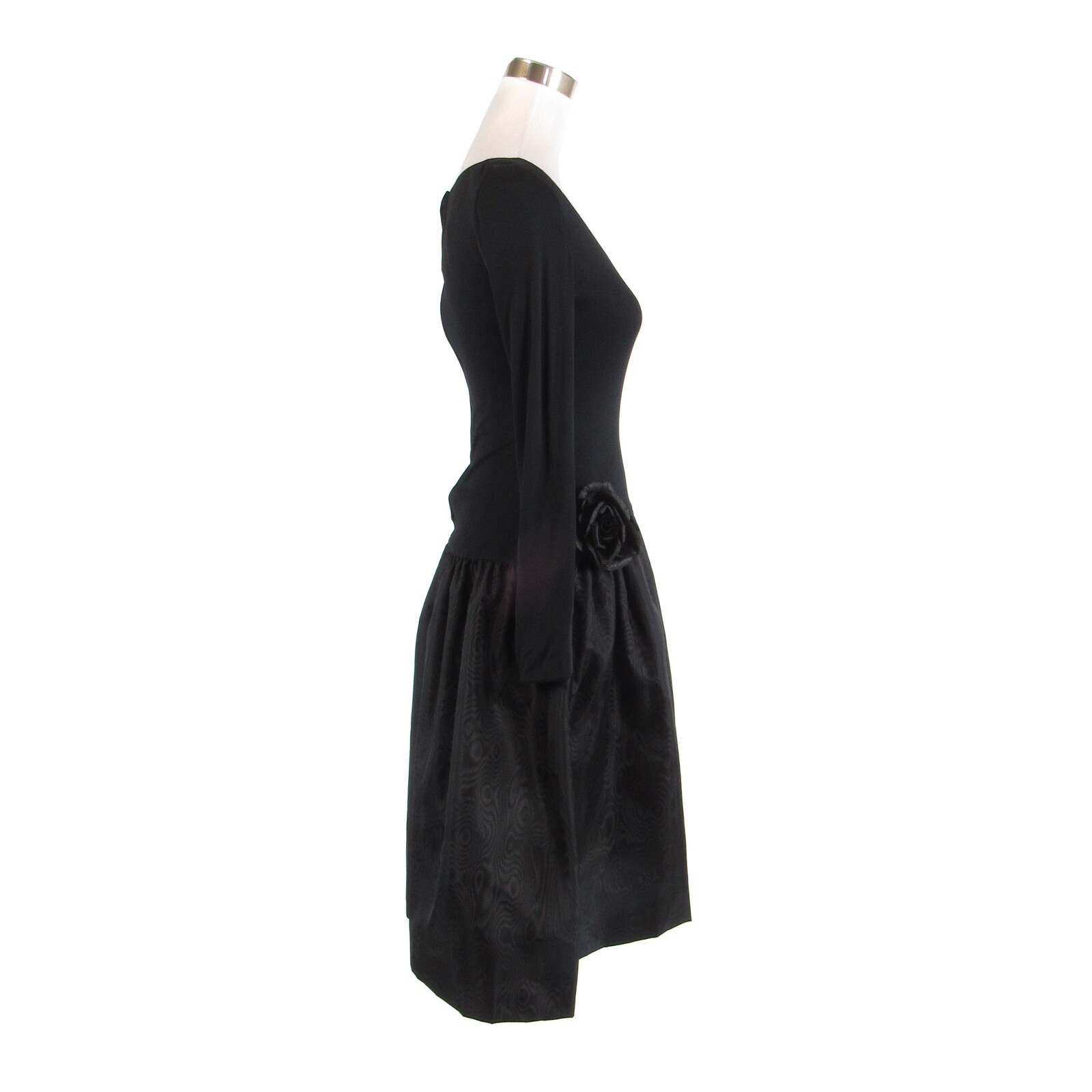 Black JILL RICHARDS long sleeve vintage A-line dress 6