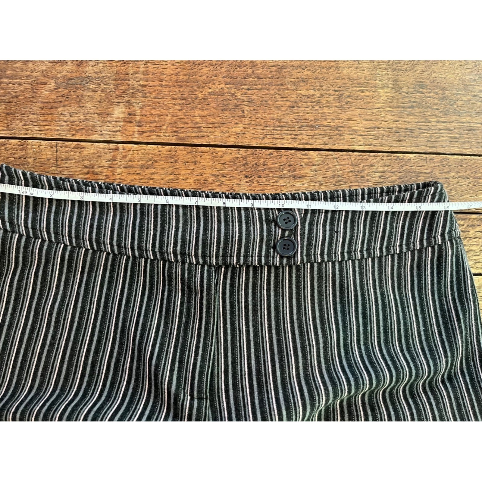 Vintage Y2K gray striped pants New York & Company fisherman retro stretch
