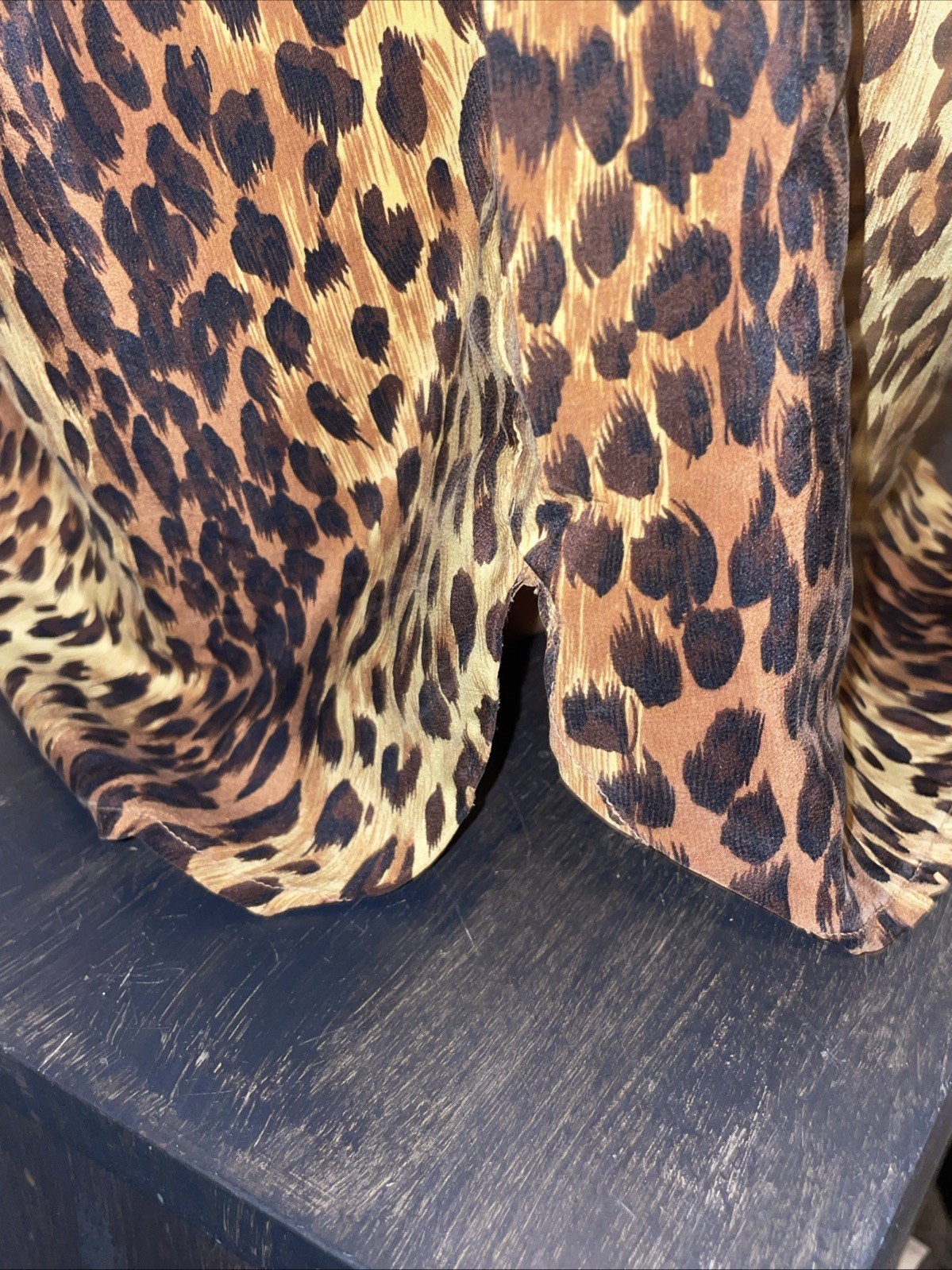 Vintage Leopard Print Blouse Size Large? Feels Like Silk