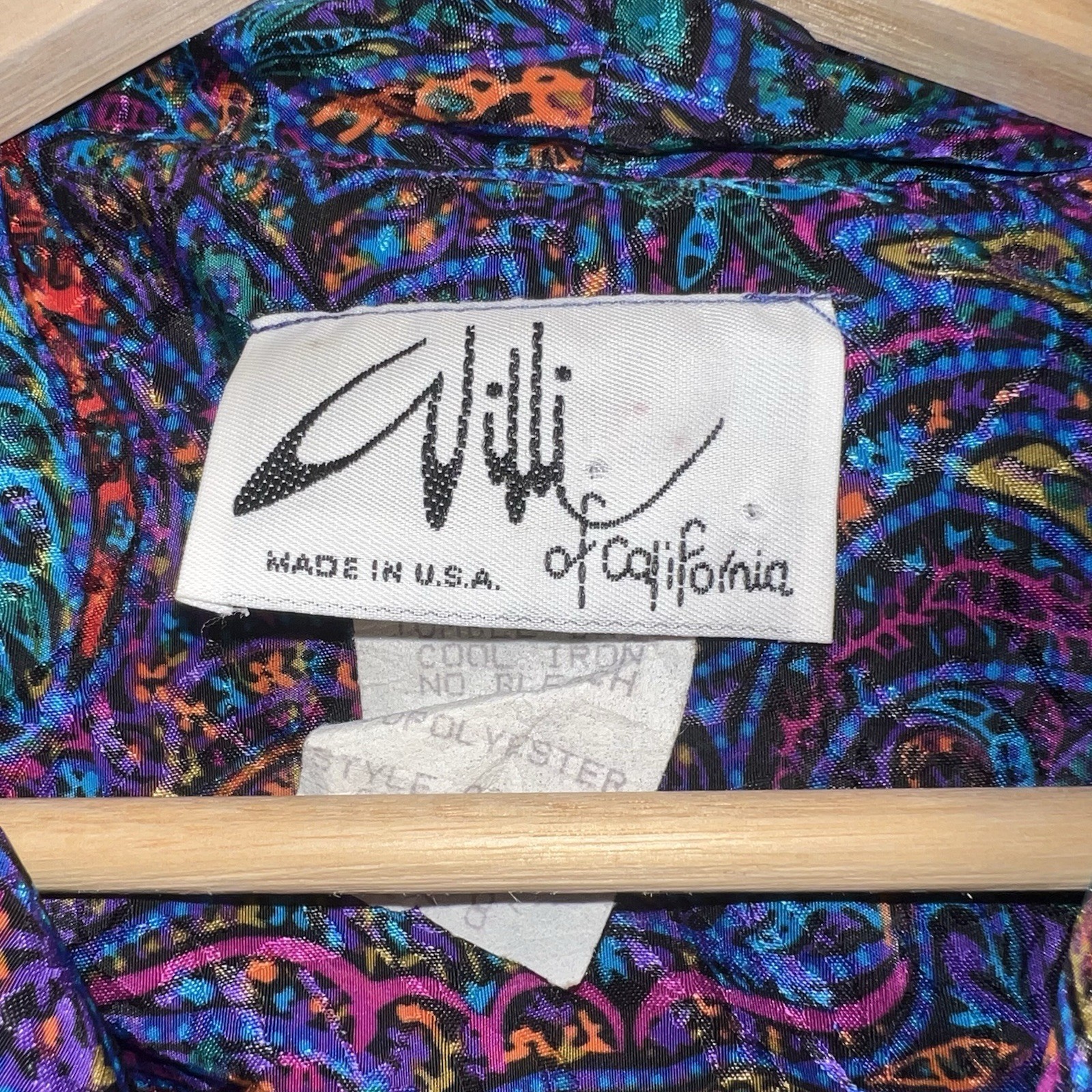 Willi Of California VTG Paisley Dress Sz 8