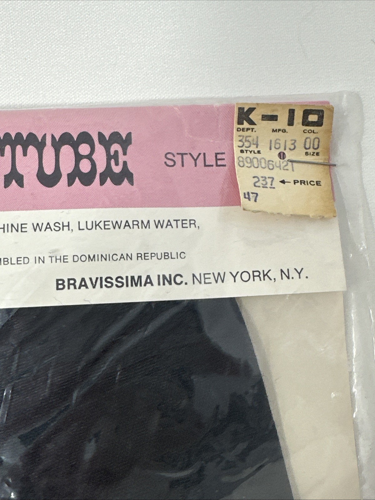 Vintage 1970s Miracle Fabric Strapless Tube Black Bra | Collectors | Sz: 36A/B/C