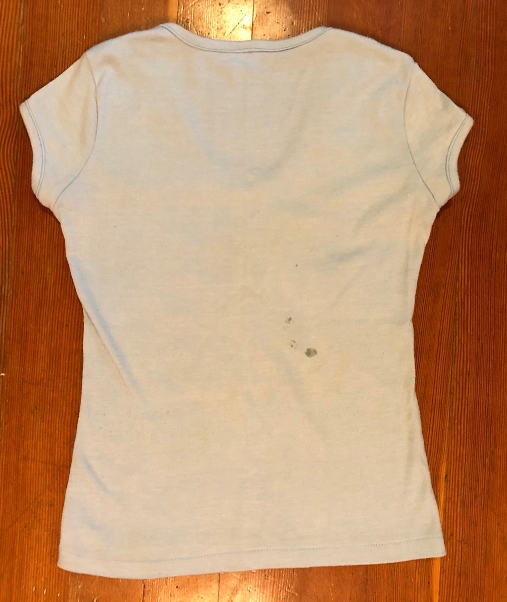 Vtg 70’s Babydoll T-shirt COWGIRLS GET THE BLUES Horse Flowers Fun-Tees Sz S/M*