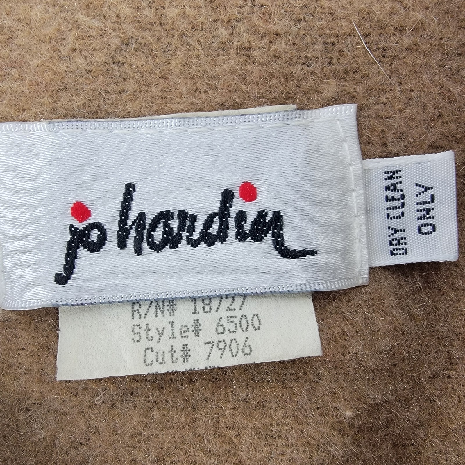 Vintage Jo Hardin Tan Wool Coat Jacket Size 6 Made In USA Neutral *READ*