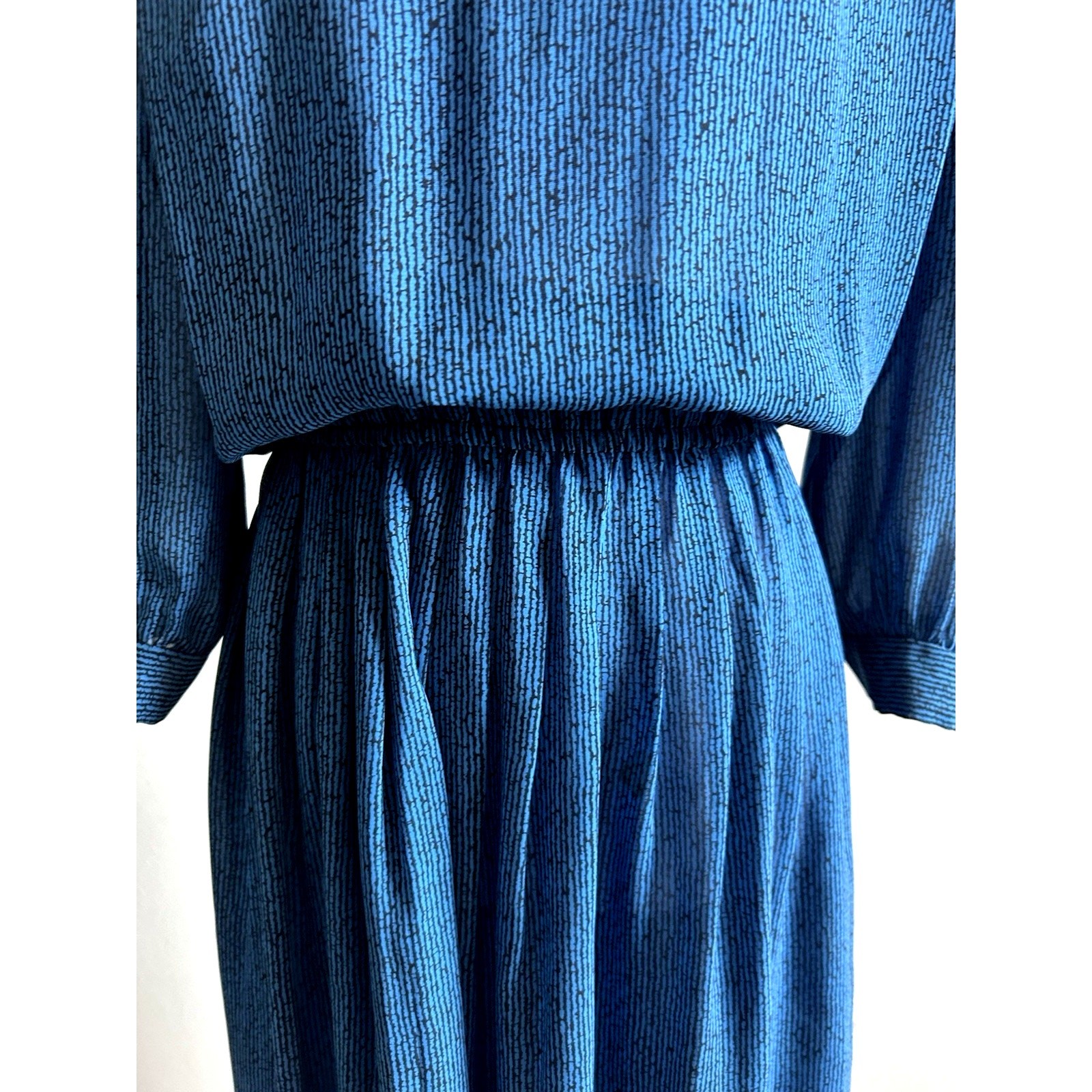 vtg 80S Alexis DRESS TEACHER SECETARY CAREER COSTUME STRIPED COTTAGE PRAIRE