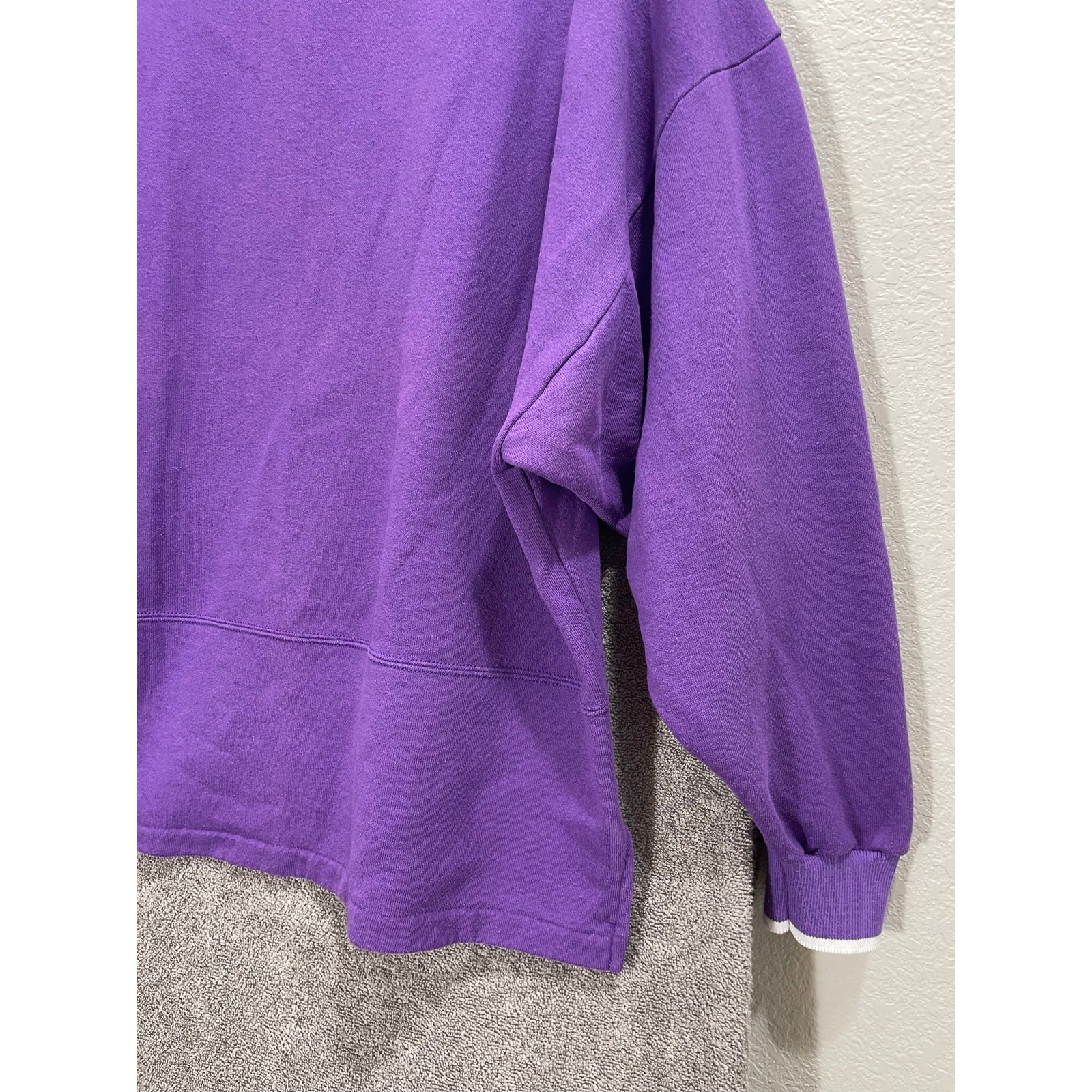 Vintage 90s Purple Long-sleeve Polo Sweatshirt Collared Sunbelt Sportswear XL