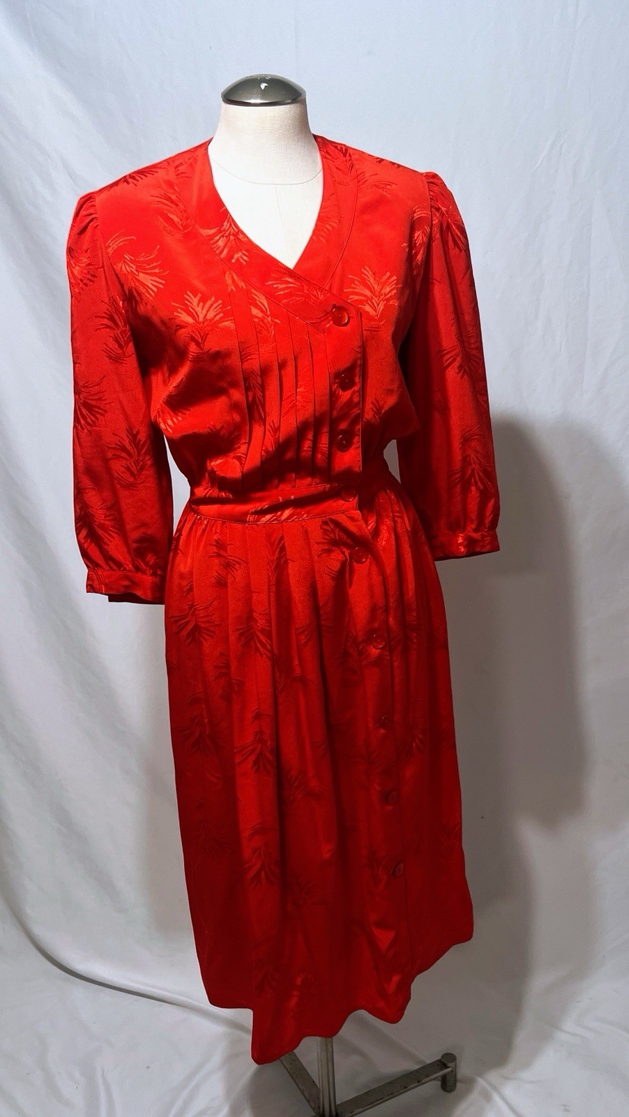 Billy Jack For Her 70/80s Vintage Dress Polyester Size 5/6 Red Orange