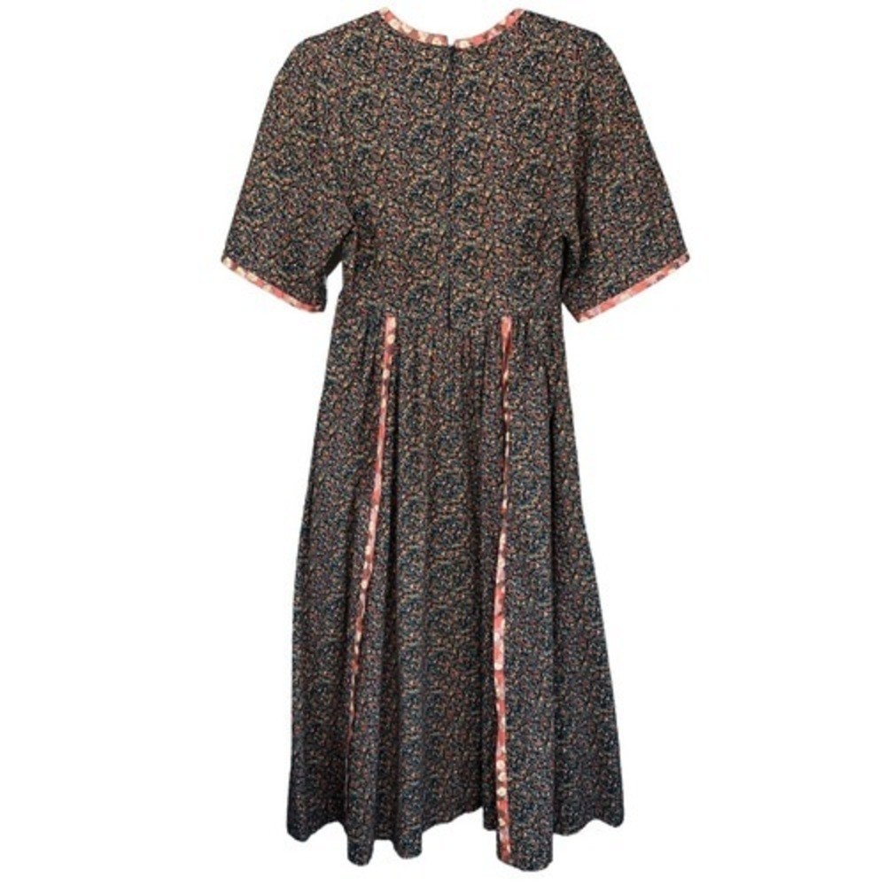 T6 Vintage PJ Walsh New York Floral Paisley Boho Prairie Midi Dress Women’s