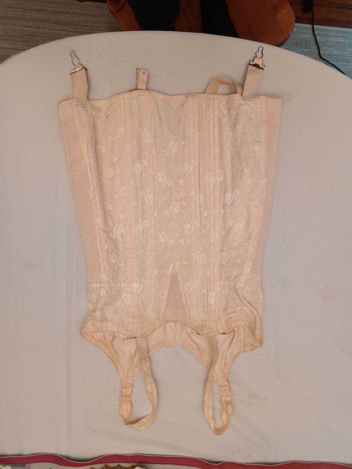 1940s 1950s Vintage Shape wear Girdle And Courset, Pink Floral Undergarments