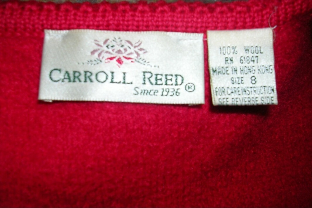 Vintage 60s CARROLL REED Wool Cardigan Sweater Womens Size 8