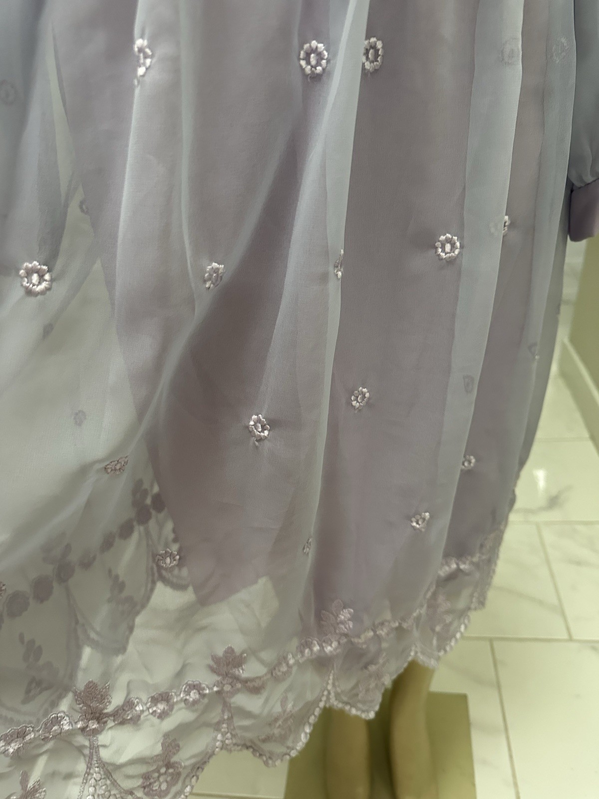 Vintage Noel Sophisticates Light Purple Lilac Prairie Lace Dress