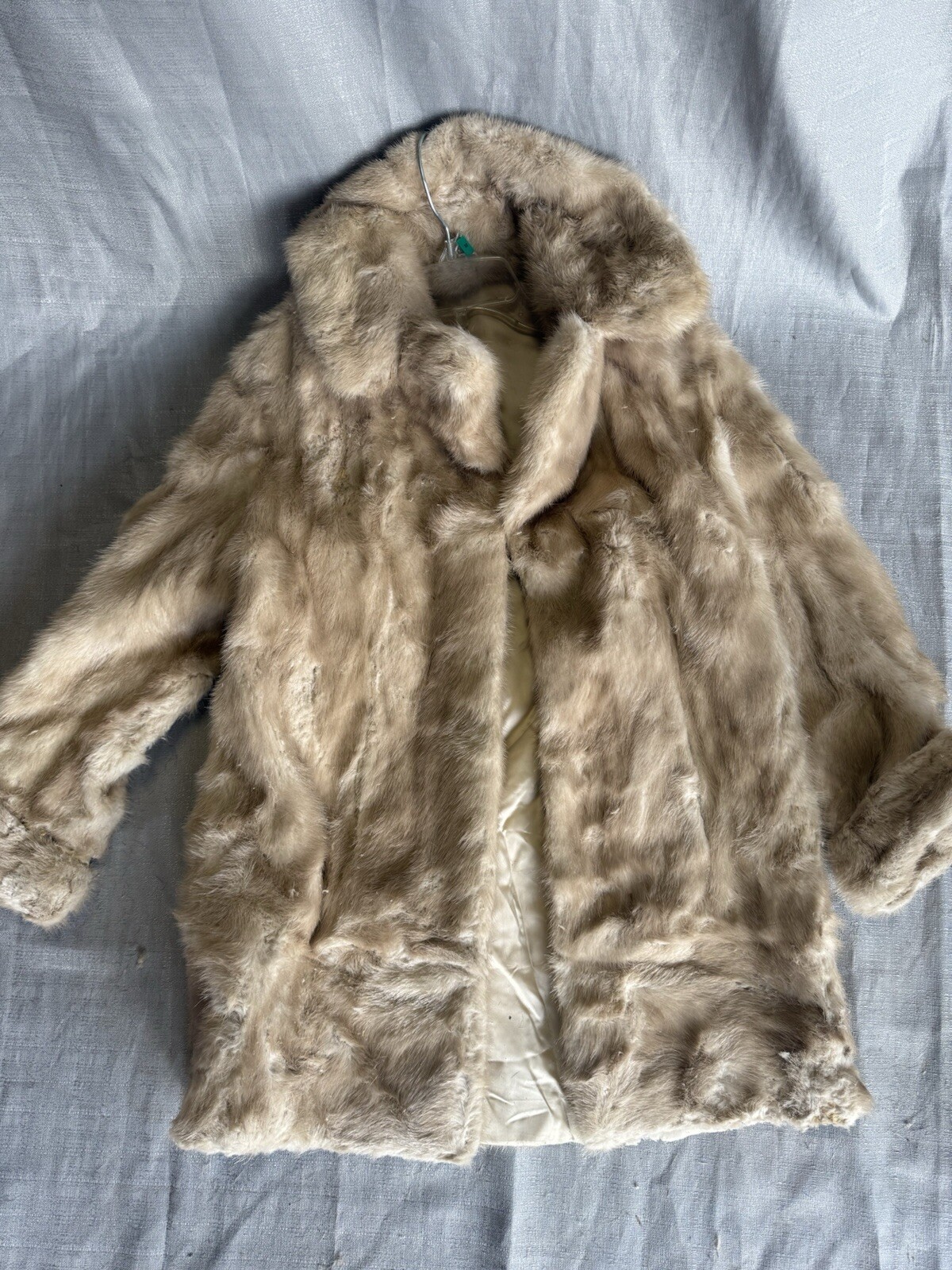 Mink Full Length Coat, Mink Stole, Rabbit Vest, Rabbit Jacket. Needs Repair A25