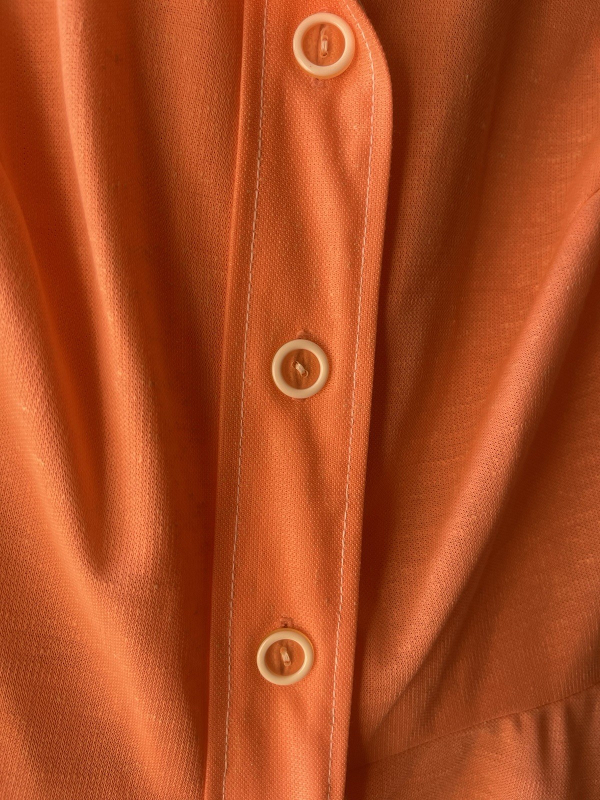 Vintage 70s Haypence Women’s Retro Orange Funky Polka Dot Collar Dress Small