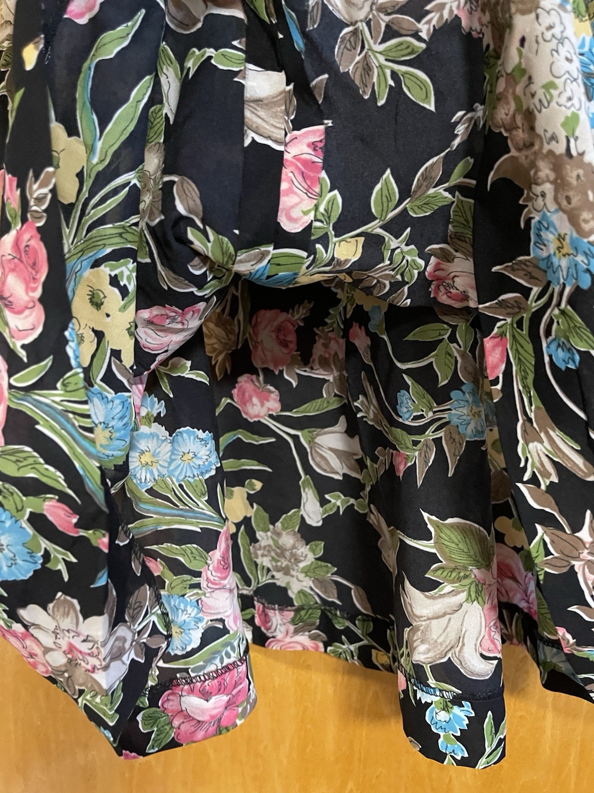 Vintage TERE TEREBA FOR MALIBU MEDIA CALIFORNIA ALine Floral Skirt, 7/8