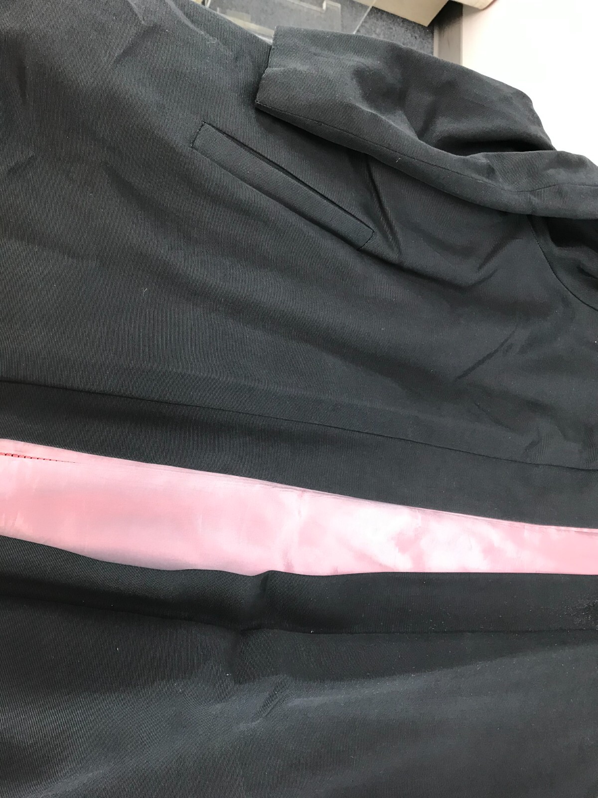 vintage Blue Black Coat Wrap (No Buttons) Size Small – Medium 24″ wide 39″ long