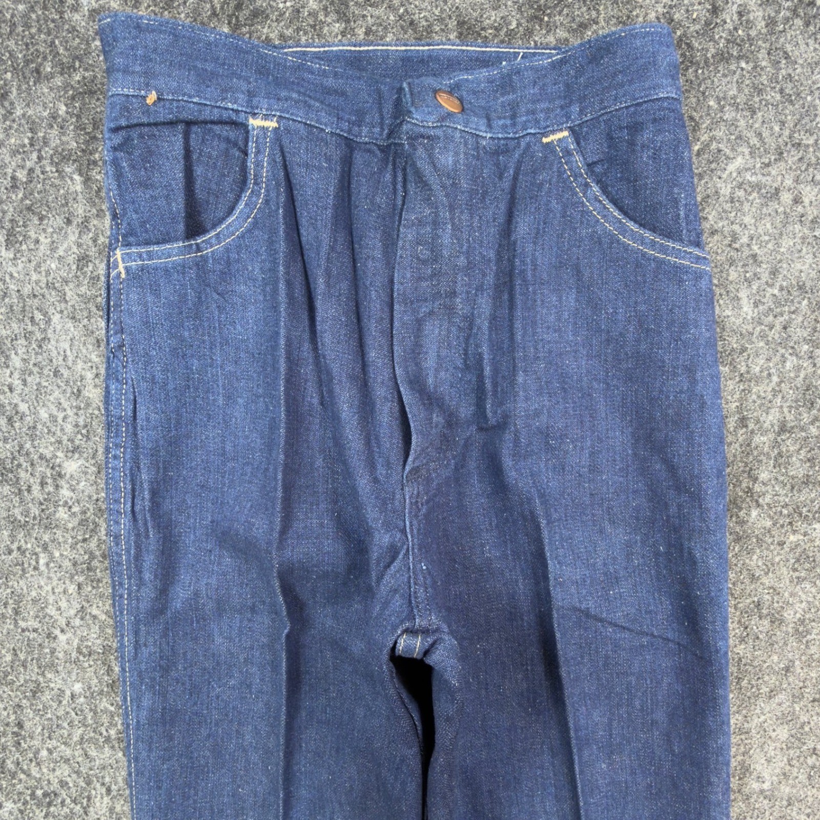 Maverick Vintage 70s Flare Jeans Juniors 9 Blue Cotton NWT Deadstock Made in USA