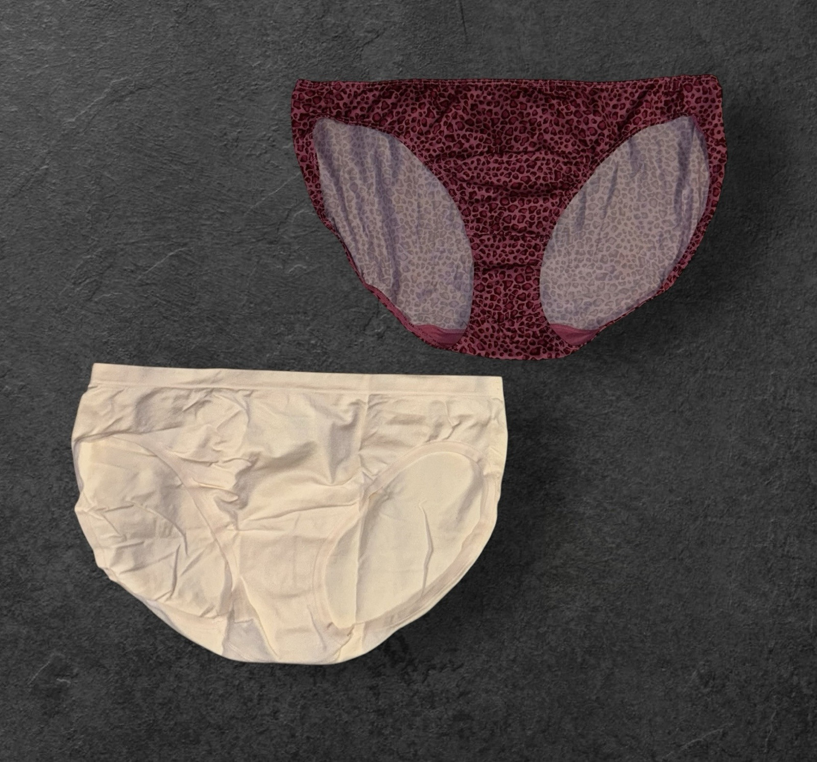 Lot of 2 Hanes Cheetah Silky Soft Nylon Panties Womens 9/2XL NOS